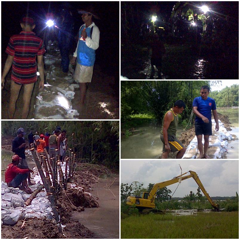 Cegah Banjir, Warga Piyak Gotong Royong Tinggikan Tanggul Kali Mekuris