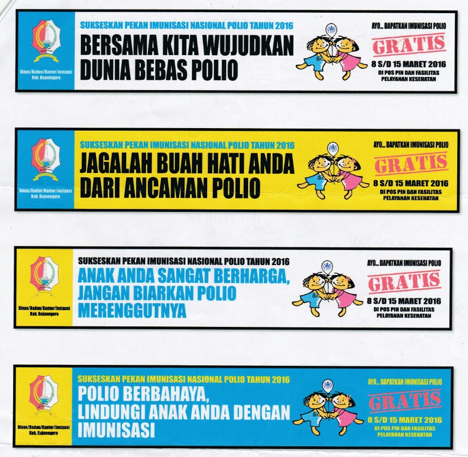Instansi Pemerintah Diminta Pasang Spanduk PIN Polio 2016