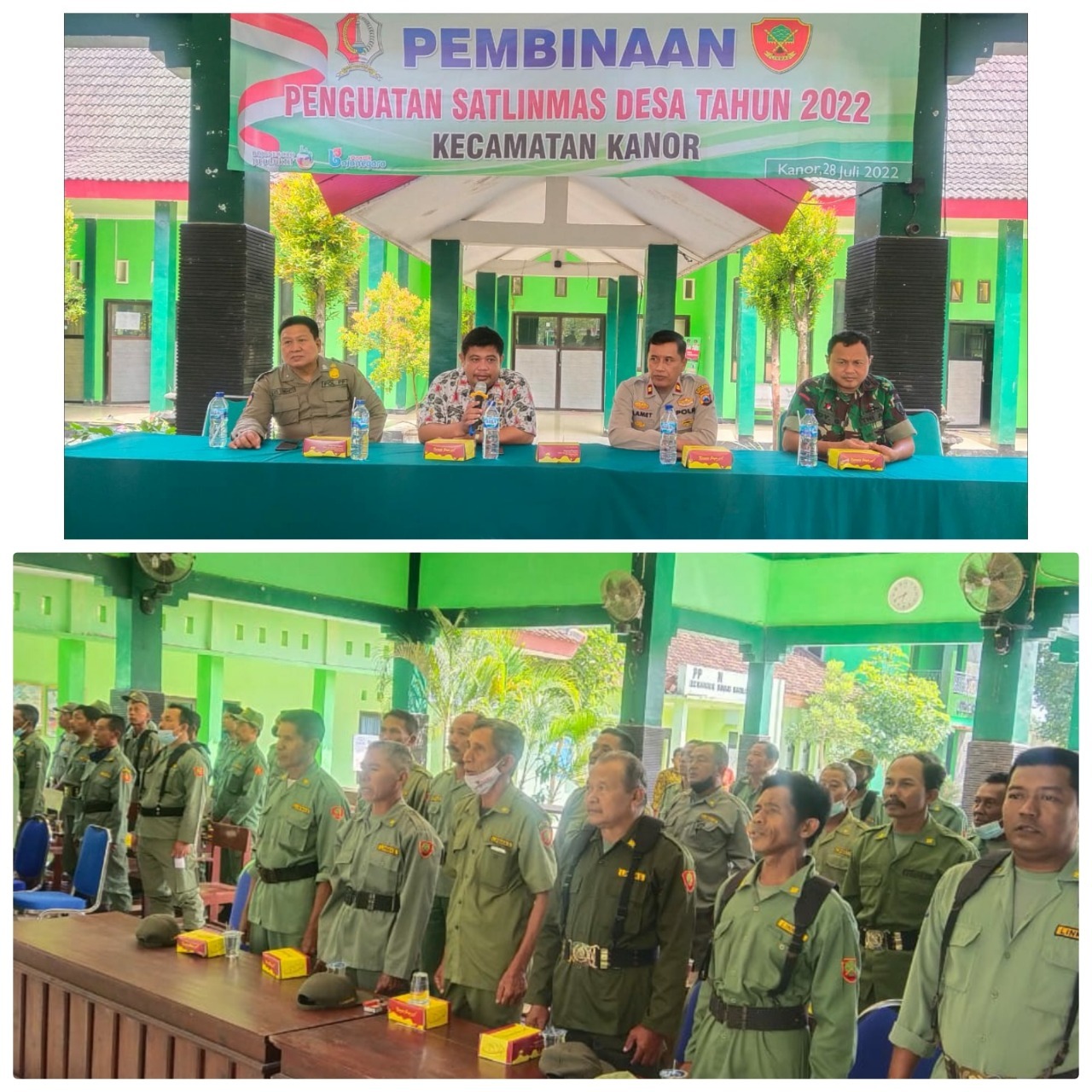 Pembinaan dan Penguatan Satlinmas Desa Se-Kecamatan Kanor