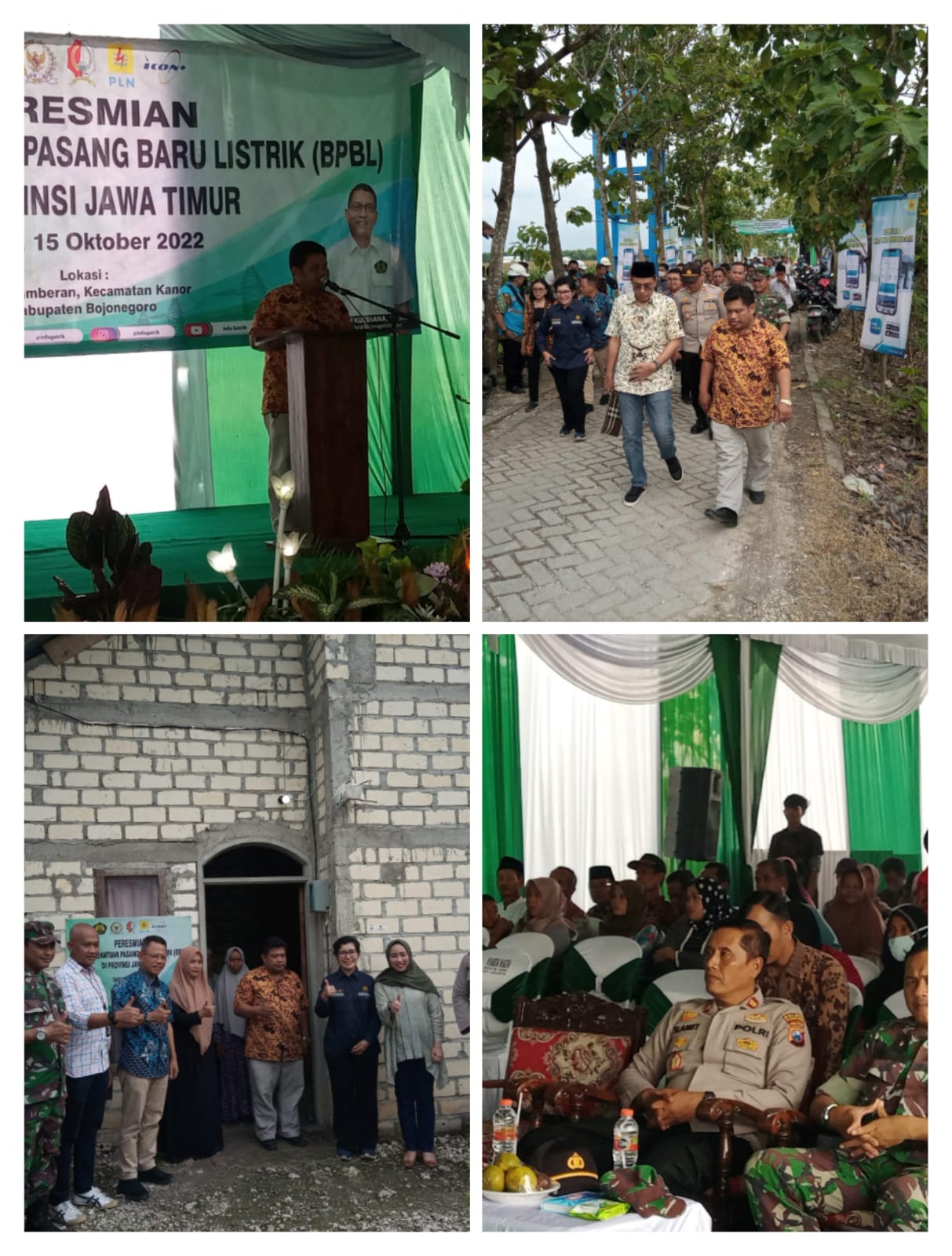 Peresmian Program Bantuan Pasang Baru Listrik ( BPBL ) di desa Samberan kec. Kanor