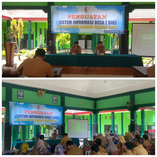 Penguatan Sistem Informasi Desa (SID) Kecamatan Kanor Tahun 2022