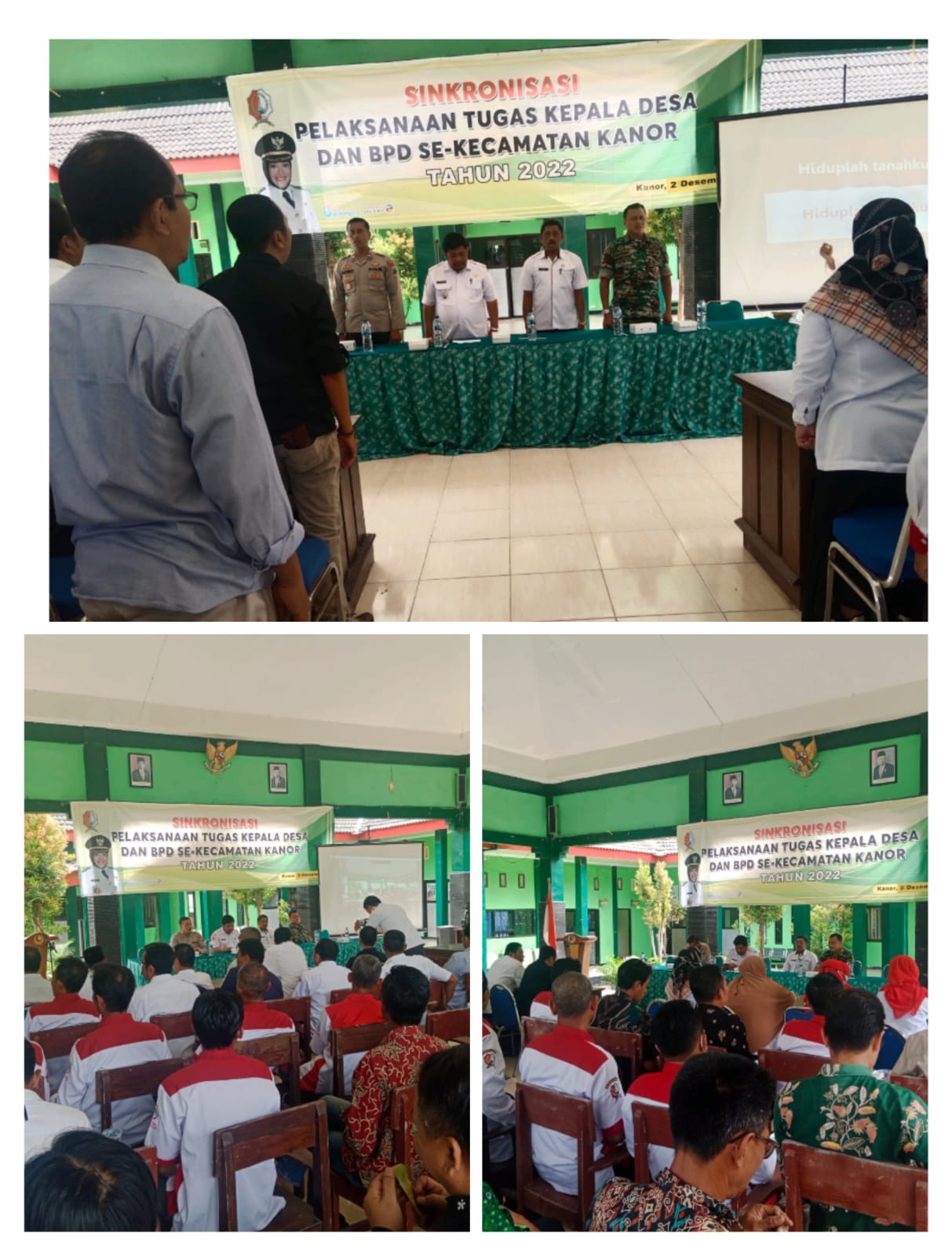 Sinkronisasi pelaksanaan Tugas Kepala Desa dan BPD se-Kecamatan Kanor tahun 2022.