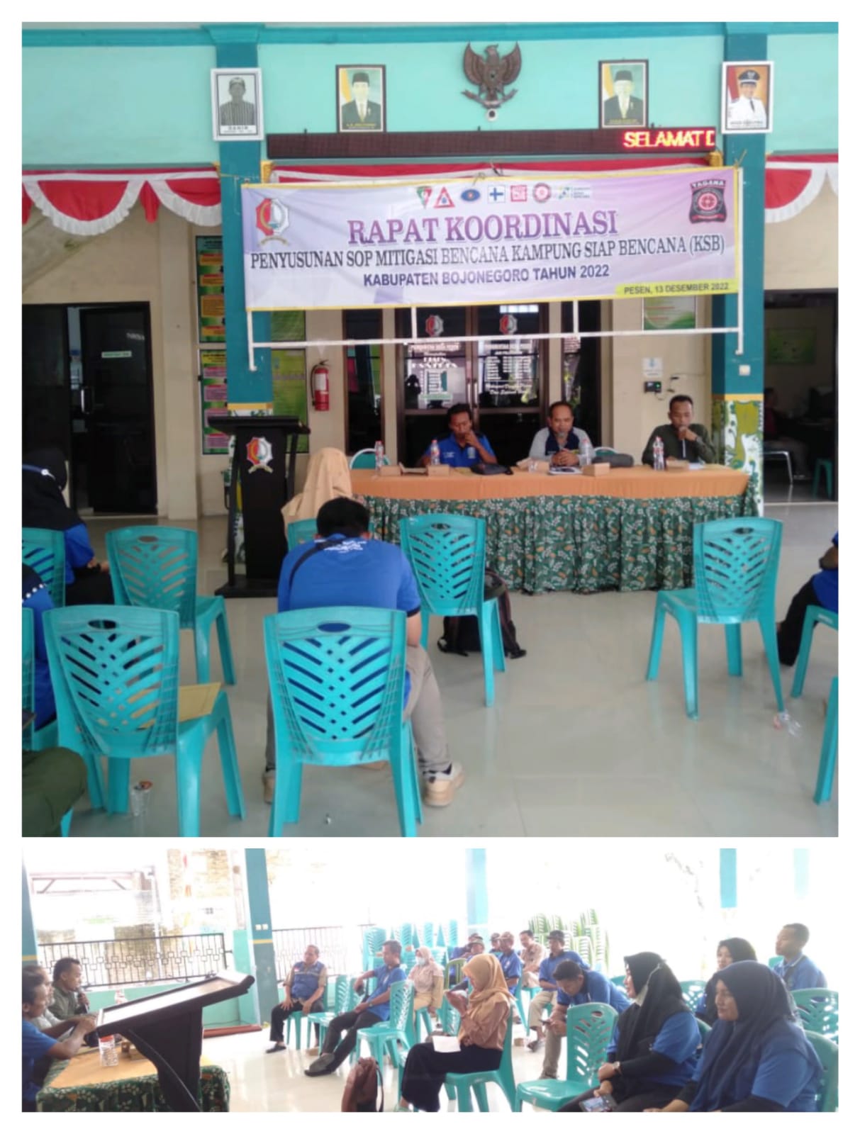 Rakor Penyusunan SOP Mitigasi bencana Kampung Siap Bencana ( KSB ) Kabupaten Bojonegoro tahun 2022.