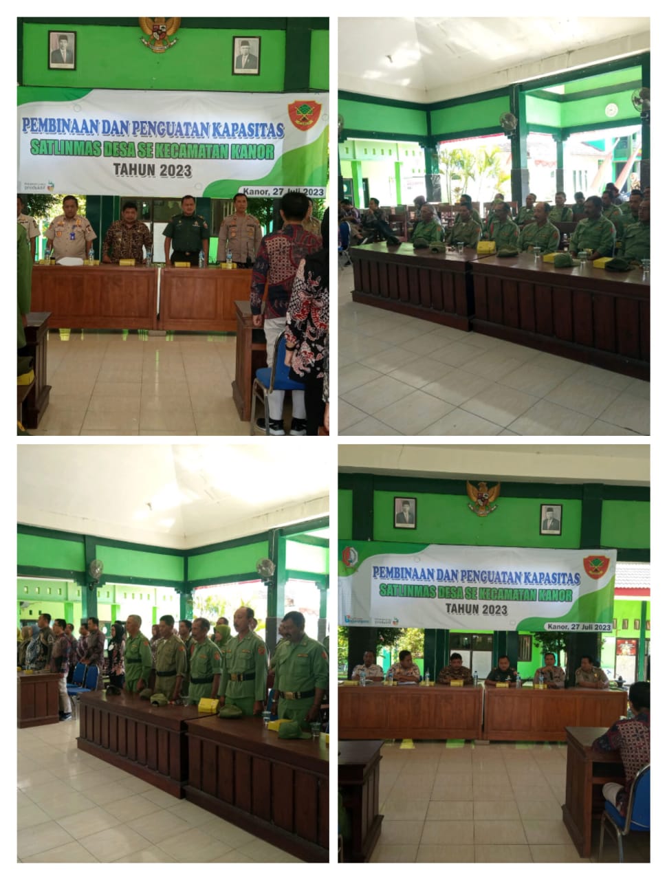 Pembinaan dan penguatan kapasitas satlinmas desa se Kecamatan  Kanor