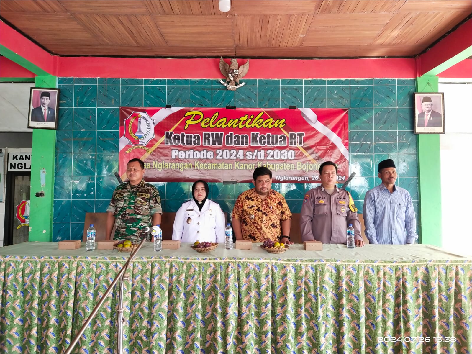 Pelantikan Ketua RW/RT periode 2024s/d2030 Desa Glarangan Kec.Kanor