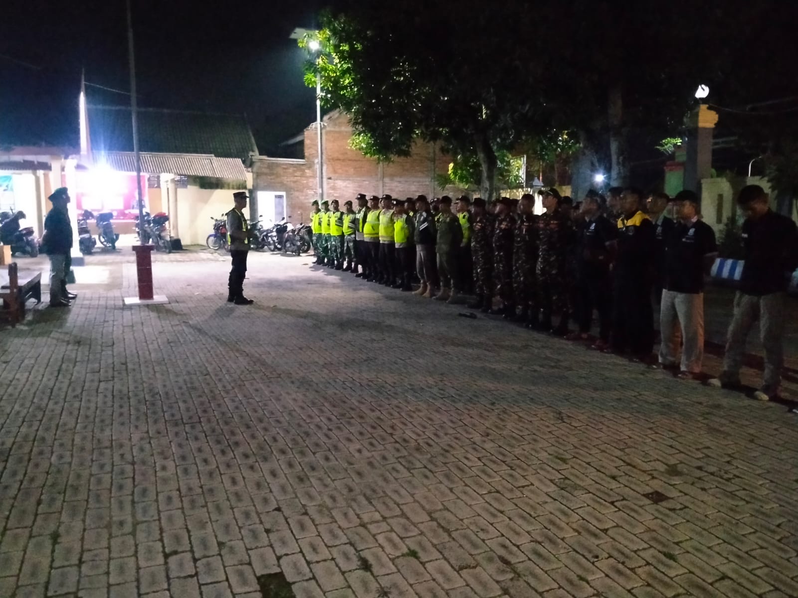 Apel Persiapan Pengamanan malam takbir Idhul Fitri 1446 H Tahun 2025 Wilayah Kecamatan Kanor