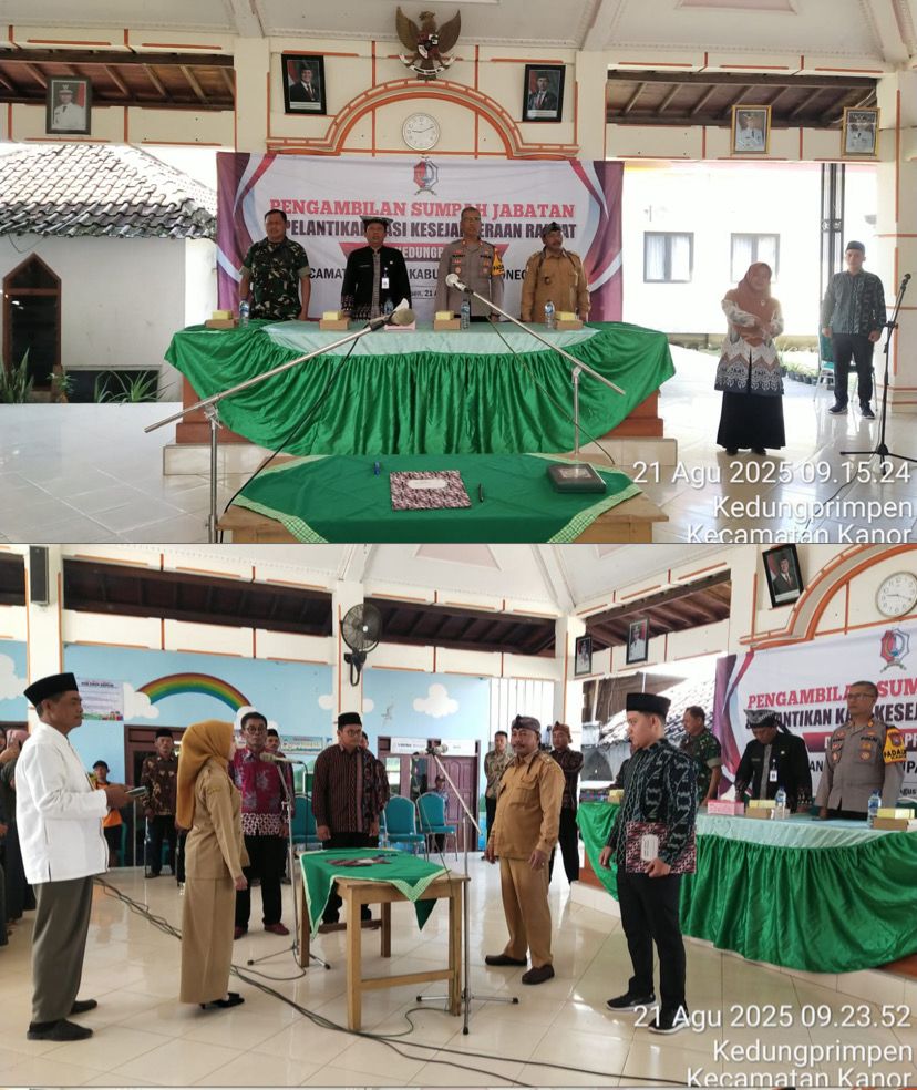 Pelantikan Kasi Kesra Desa Kedungprimpen Kecamatan Kanor