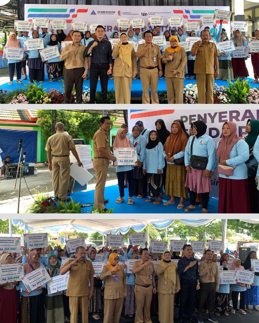 Penyerahan Bantuan Kepada Pedagang Mlijo Tahun 2025 bertempat di Kecamatan Kanor