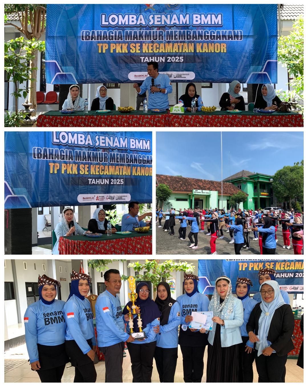 Lomba Senam BMM Kecamatan Kanor Tahun 2025 Berjalan Meriah dan Lancar