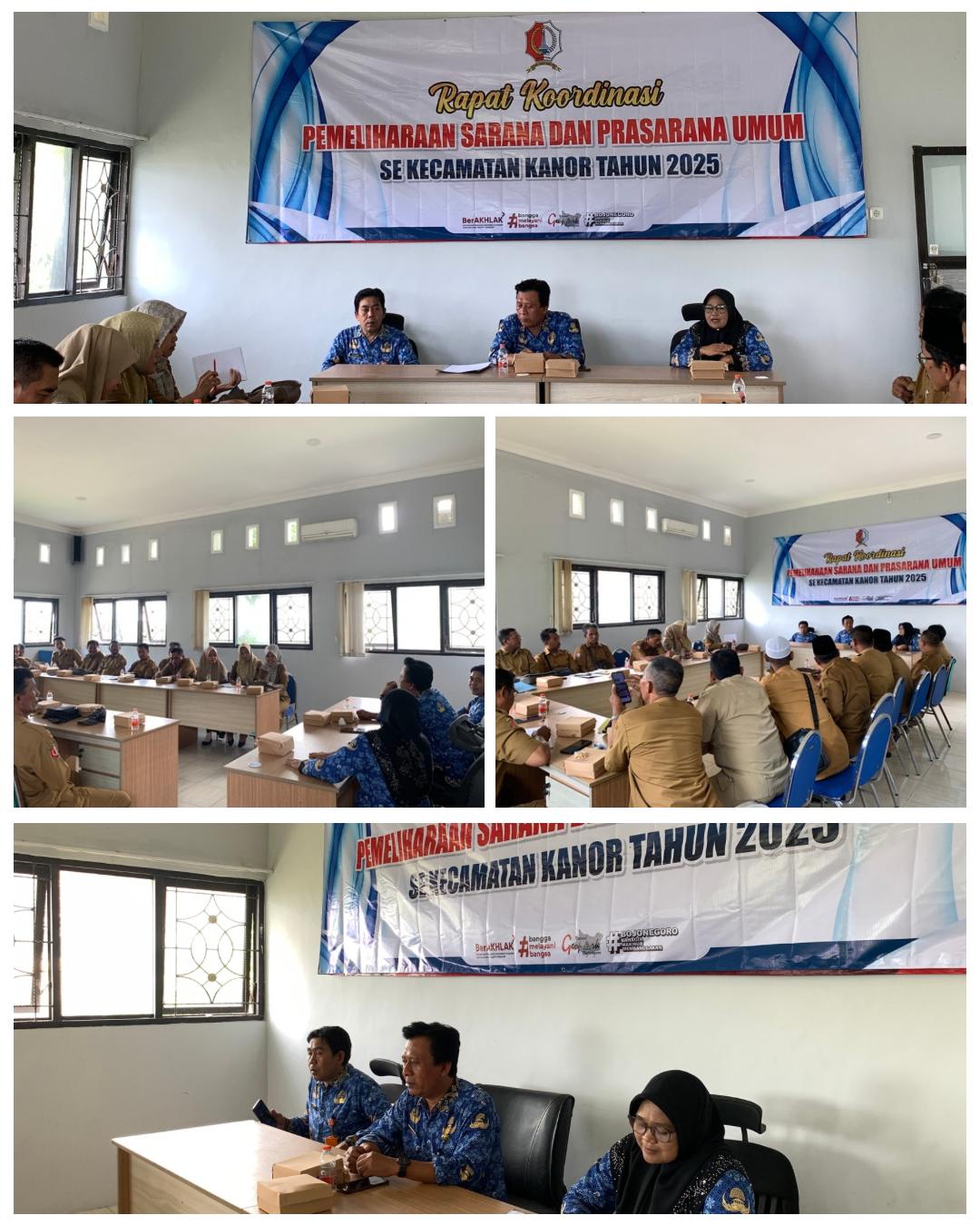Rapat Koordinasi Pemeliharaan Sarana dan Prasarana Umum Desa se-Kecamatan Kanor Tahun 2025