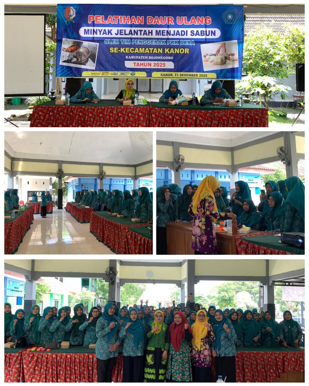 Peringati Hari Ibu, PKK Kecamatan Kanor Gelar Pelatihan Daur Ulang Minyak Jelantah
