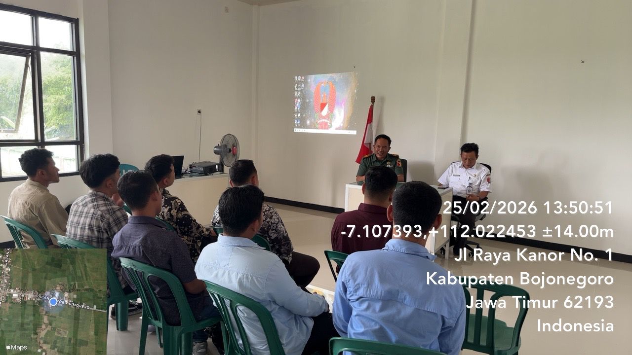 Camat Kanor Hadiri Briefing Kepala SPPG se-Kecamatan Kanor di Koramil Kanor