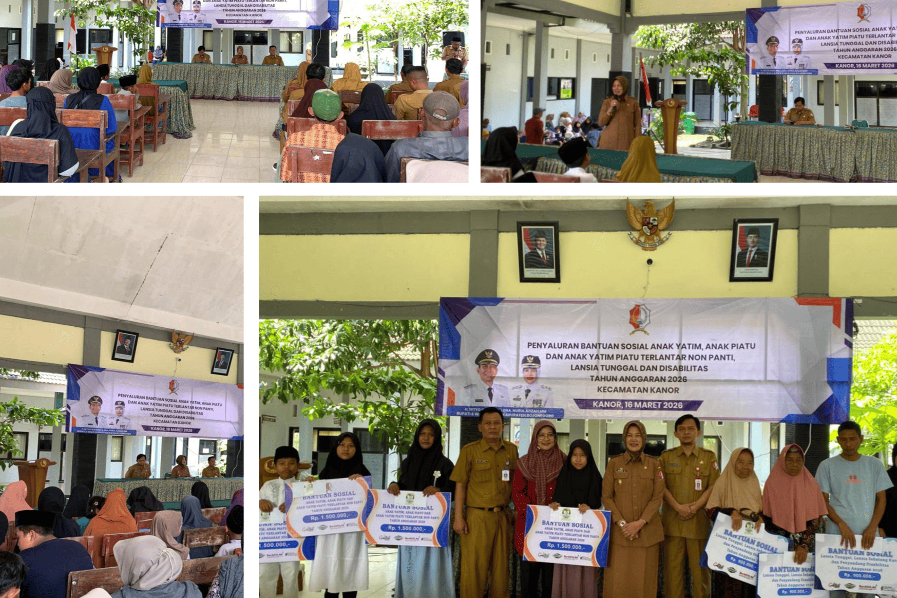 Penyaluran Bantuan Sosial bagi Anak Yatim Piatu, Lansia Tunggal, dan Disabilitas di Kecamatan Kanor