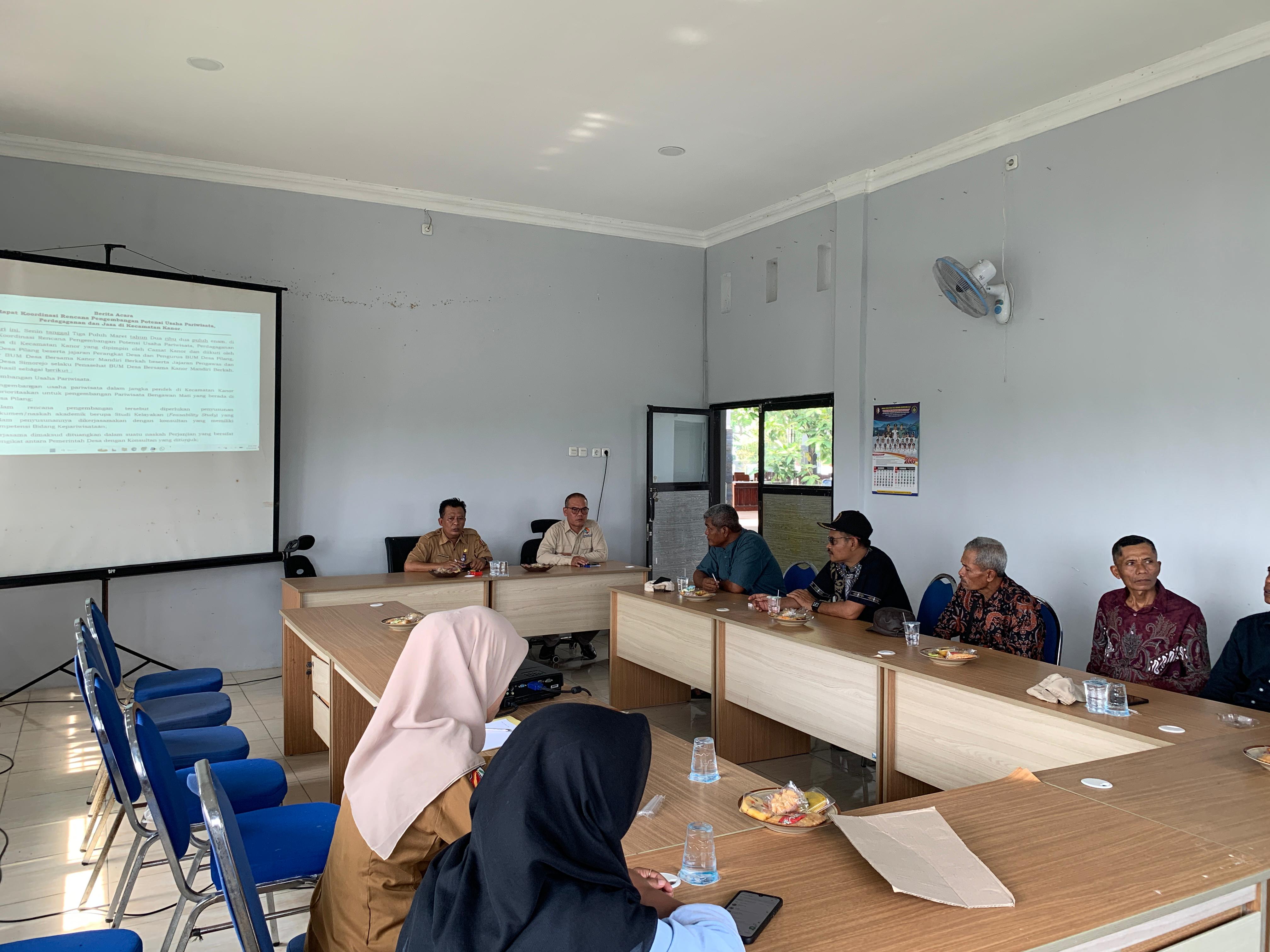 Rakor Pengembangan Potensi Usaha Pariwisata, Perdagangan, dan Jasa di Kecamatan Kanor