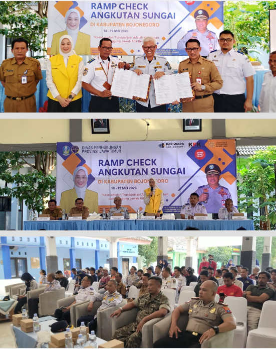 Ramp Check Angkutan Sungai di Bojonegoro, Wujud Komitmen Keselamatan Transportasi
