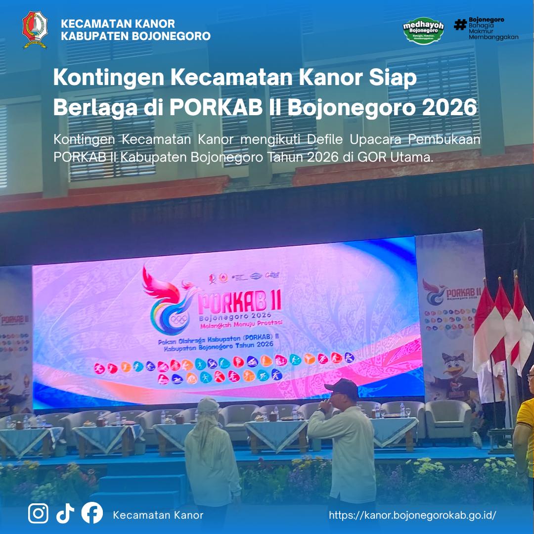 Kontingen Kecamatan Kanor Siap Meriahkan Pembukaan PORKAB II Bojonegoro 2026
