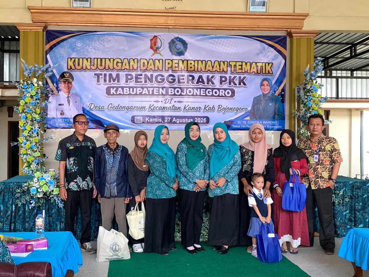 TP PKK Kabupaten Bojonegoro Laksanakan Kunjungan Kerja dan Pembinaan Tematik di Desa Gedongarum
