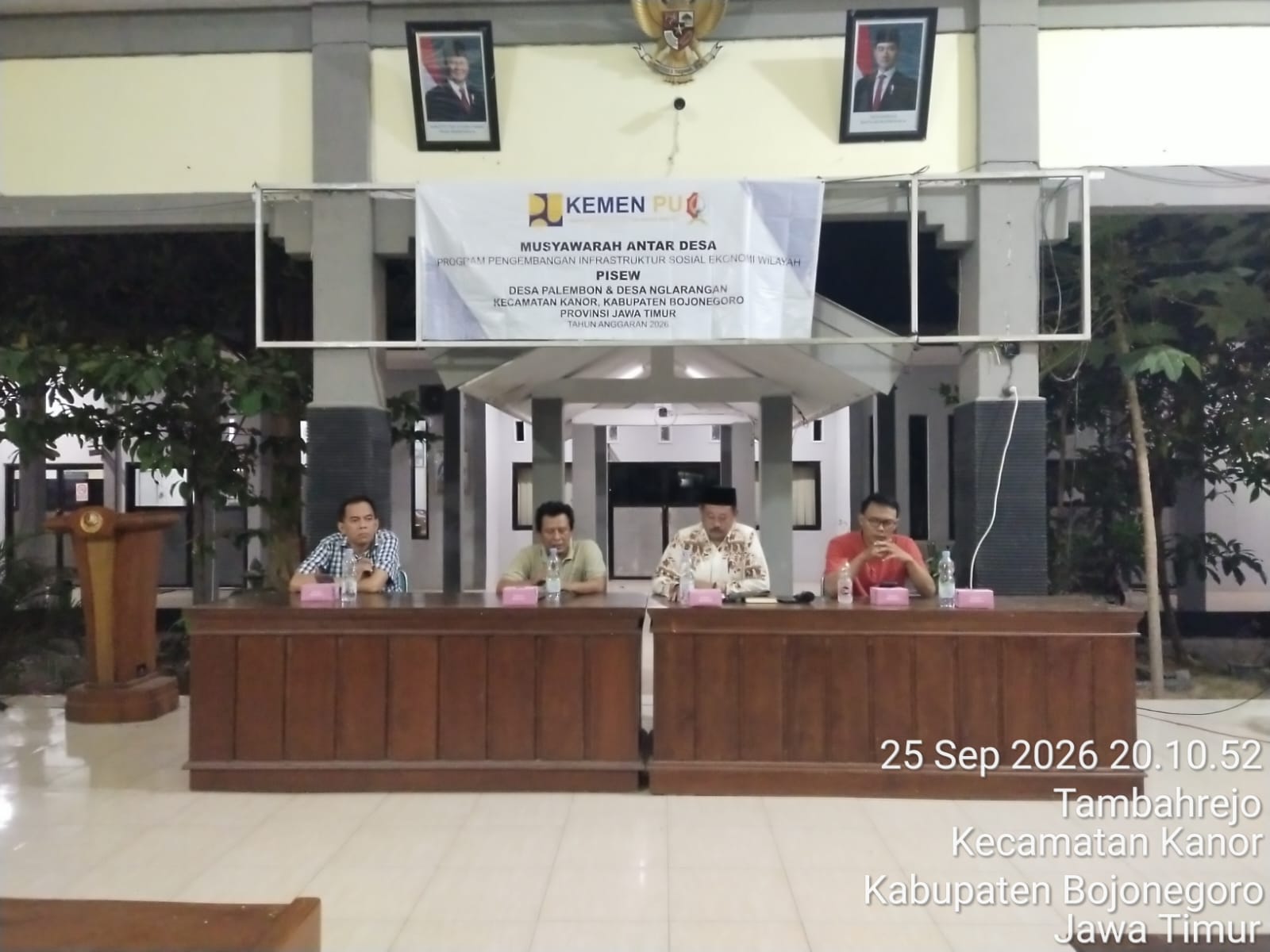 Musyawarah Antar Desa Program PISEW Desa Palembon dan Nglarangan Digelar di Kecamatan Kanor