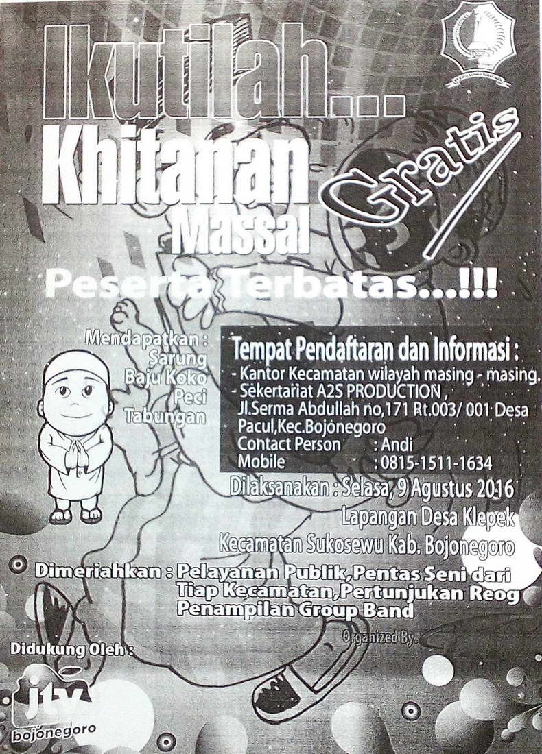 Pengumuman Kegiatan Khitanan Masal Gratis